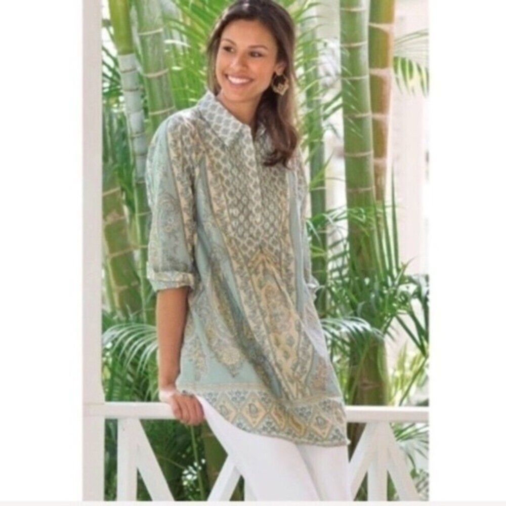 Soft Surroundings Tabitha Floral Paisley Tunic PS